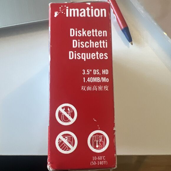 IMATION NEON DISKETTS MAC FORMATTED 2HD 1.40 MB * 10 PACK * 3.5 FLOPPY * NEW * - Picture 2 of 6